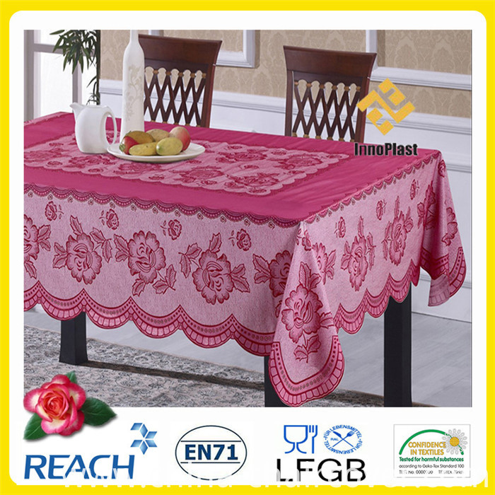 PVC Lace Color Table Cloth for Banquet/ Home